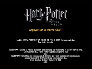 Harry Potter and the Goblet of Fire screen shot title